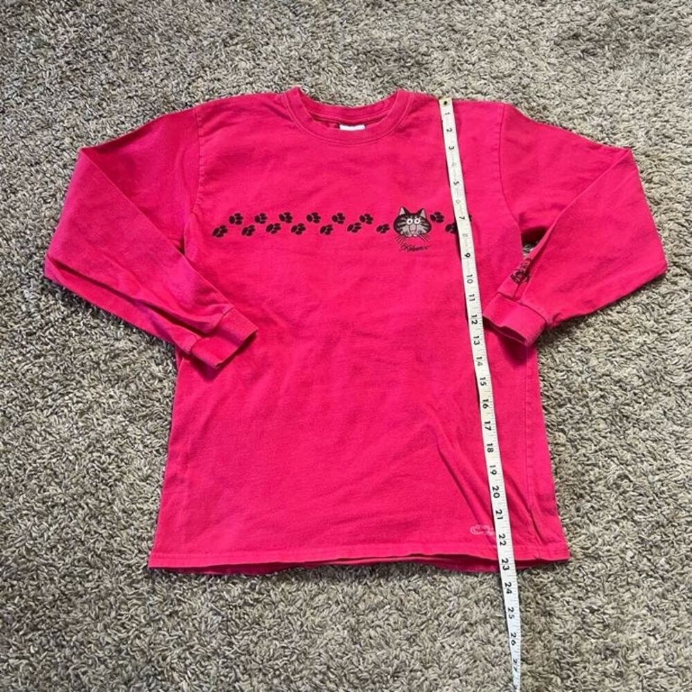 Crazy Shirt Long Sleeve Crew Neck T-Shirt Casual Barbiecore Pink Kids Girl Large - Picture 2 of 4